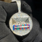Moissanite Last Supper Iced Enamel Pendant