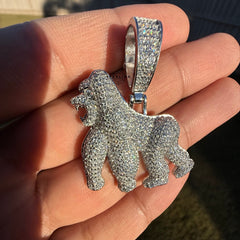 Moissanite Gorilla Iced Out Pendant