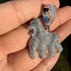 Moissanite Gorilla Iced Out Pendant