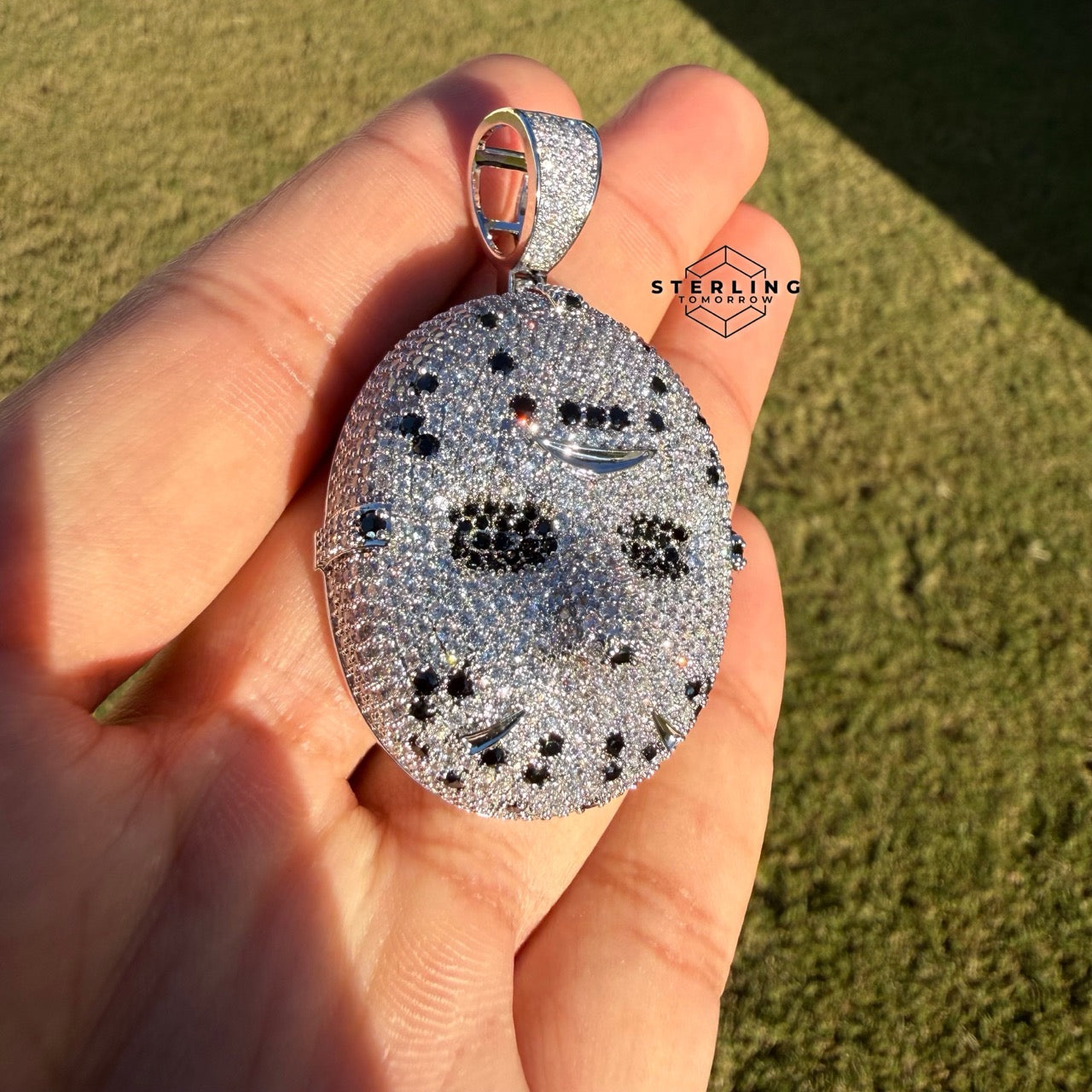 Hockey Iced Mask Out Rapper Pendant + AntiTarnish Rope Chain