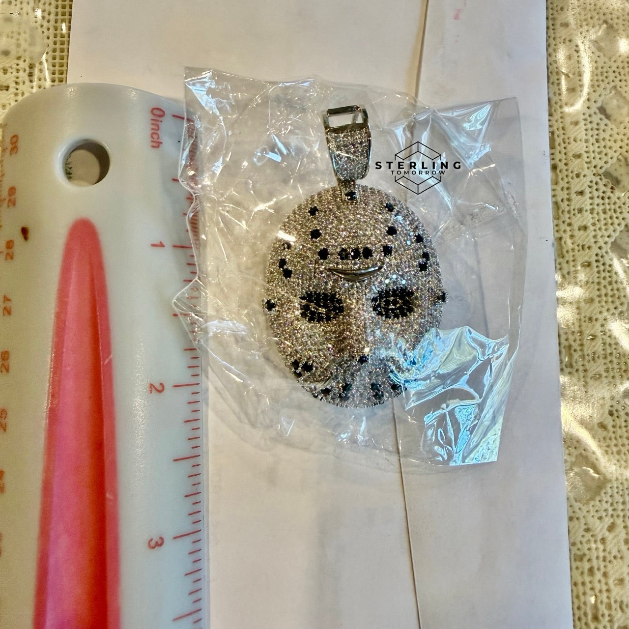 Hockey Iced Mask Out Rapper Pendant + AntiTarnish Rope Chain