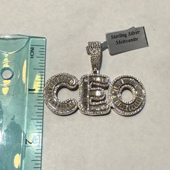 Moissanite CEO Pendant + Steel Rope Chain