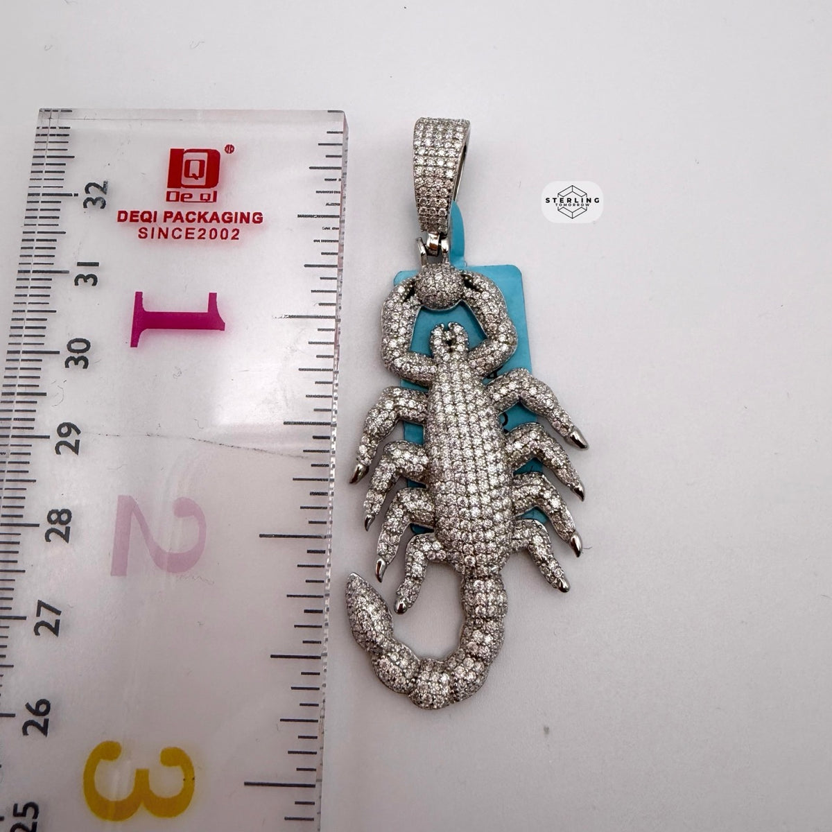 Moissanite Iced 3D Scorpion Pendant