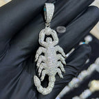 Moissanite Iced 3D Scorpion Pendant