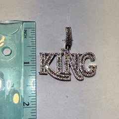 King Iced Pendant + Steel Rope Chain