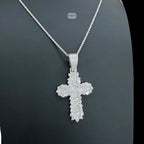 Moissanite Multi Cut Cross Pendant, 925 Silver Iced Out Hip Hop Necklace