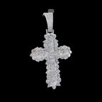 Moissanite Multi Cut Cross Pendant, 925 Silver Iced Out Hip Hop Necklace