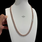 8mm Moissanite Miami Cuban Link Chain 925 / Rose Gold Two Tone