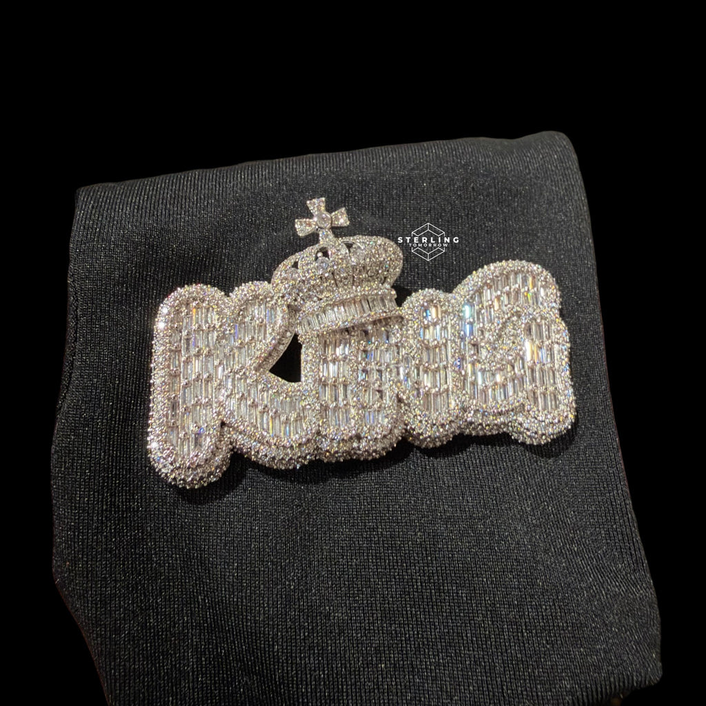 King Silver Tone Pendant