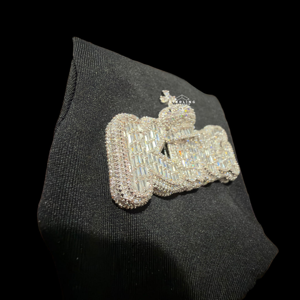 King Silver Tone Pendant