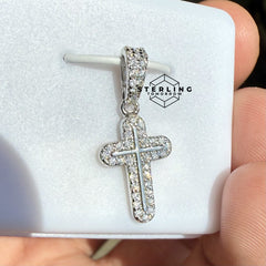 Small 1" Moissanite Cross Pendant