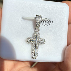 Small 1" Moissanite Cross Pendant