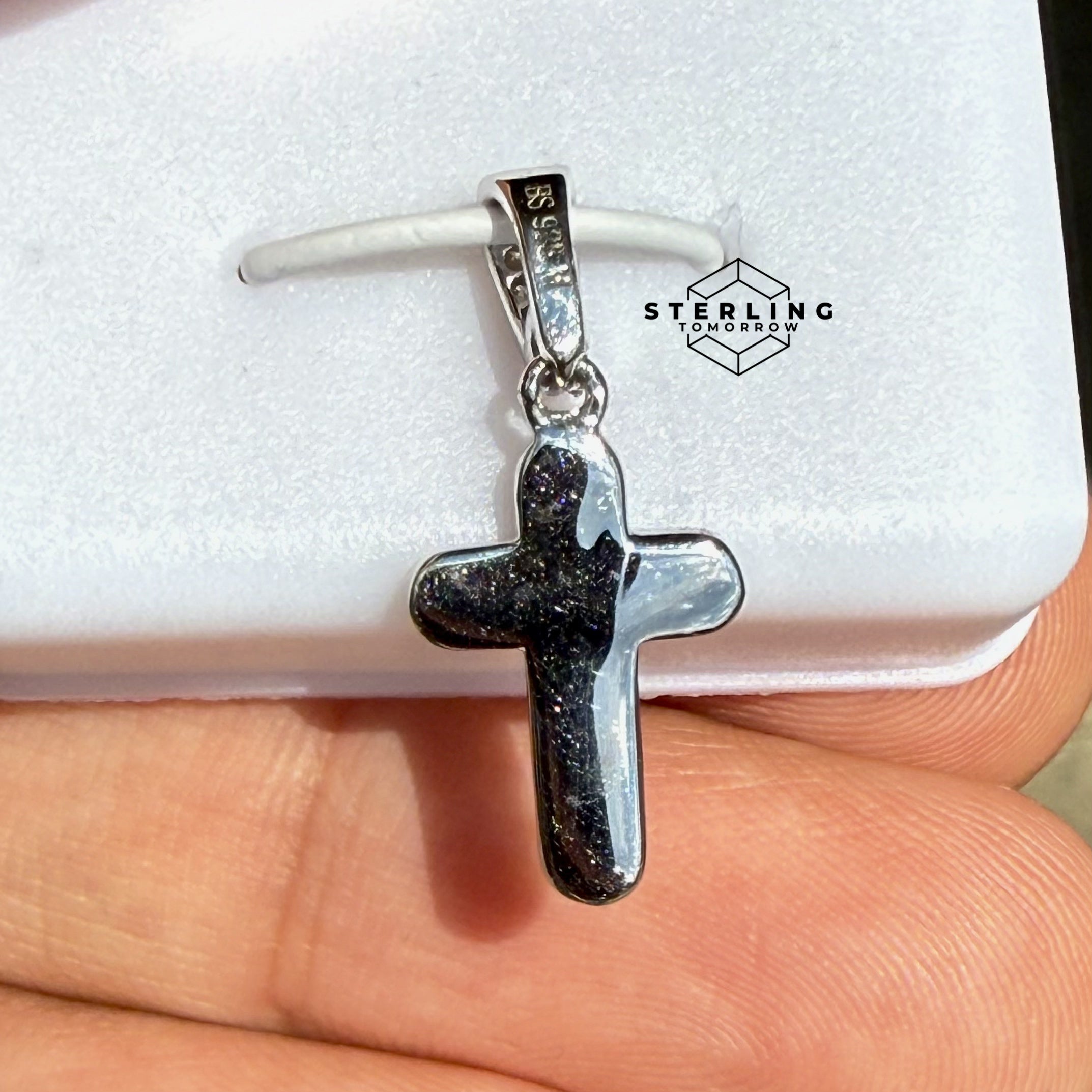 Small 1" Moissanite Cross Pendant
