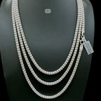 Made in Italy 4mm Silver Ice Chain, Italian Bronze Chain, 4mm Necklace or Bracelet, 8", 20", 22", 24" Made in Italy Layering Ice Link Chain