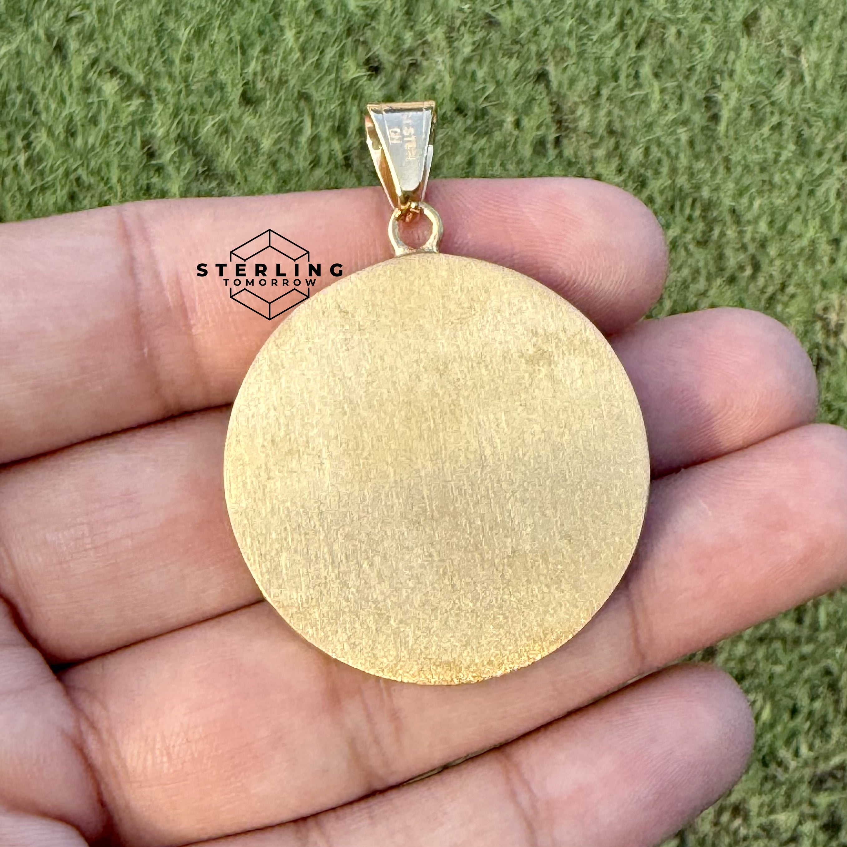 Eye of Horus Iced Out Gold Tone Stainless Steel Pendant