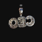Moissanite CEO Baguette Pendant w/Rope Chain