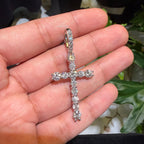 Moissanite Iced Cross Pendant