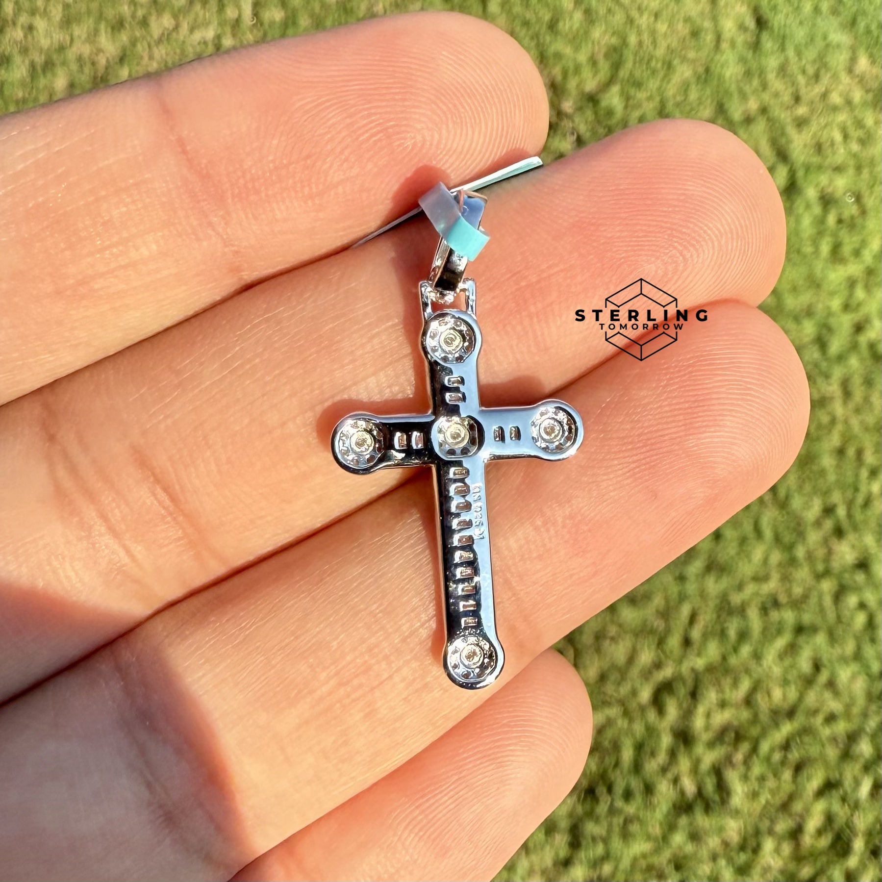 Cross Moissanite Iced Out Pendant