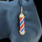 Barber Pole Pendant 14k Gold Finish