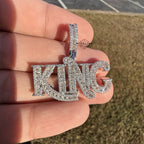 King Iced Pendant + Steel Rope Chain