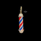 Barber Pole Pendant 14k Gold Finish