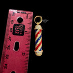 Barber Pole Pendant 14k Gold Finish