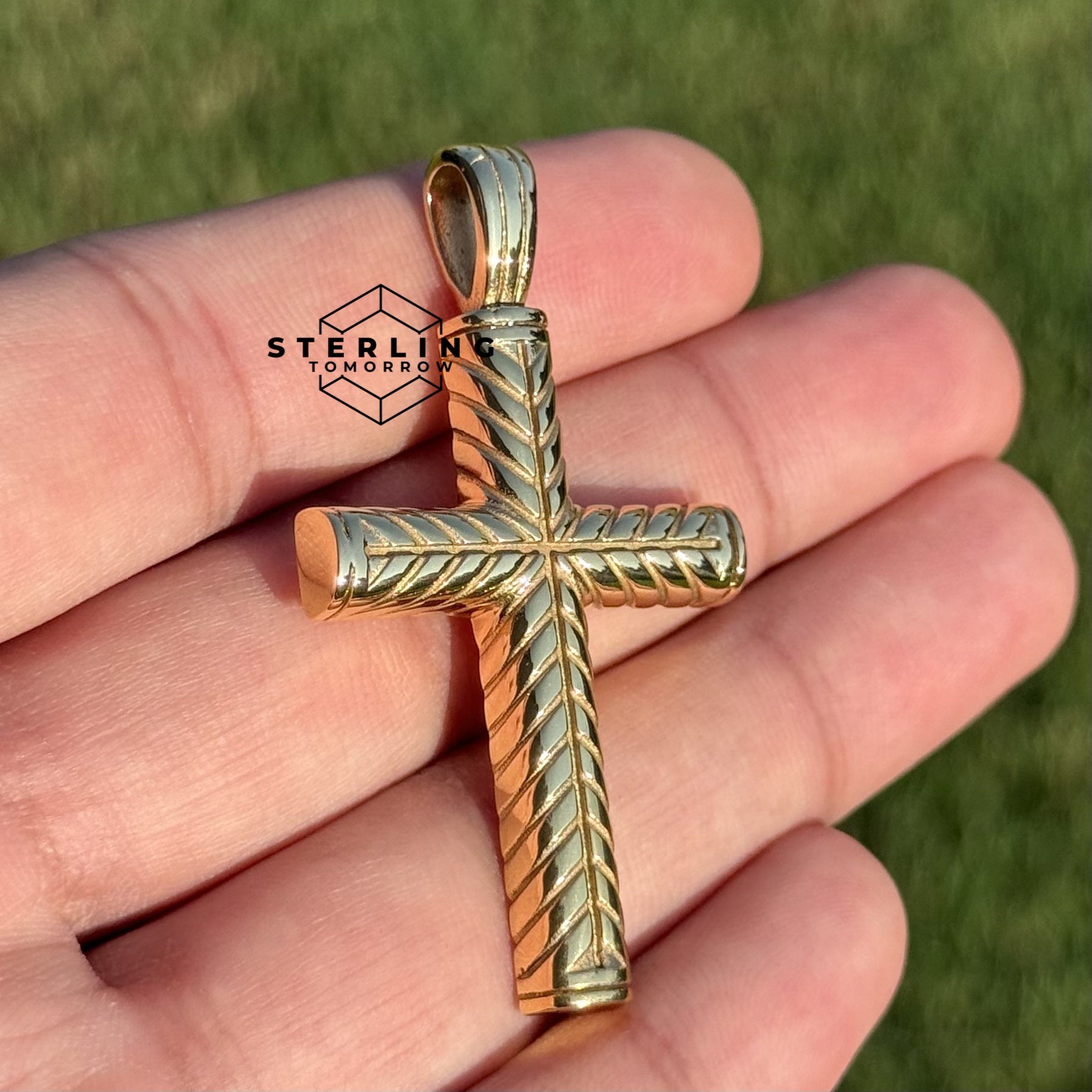 Rope Cross Stainless Steel Pendant