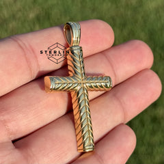 Rope Cross Stainless Steel Pendant