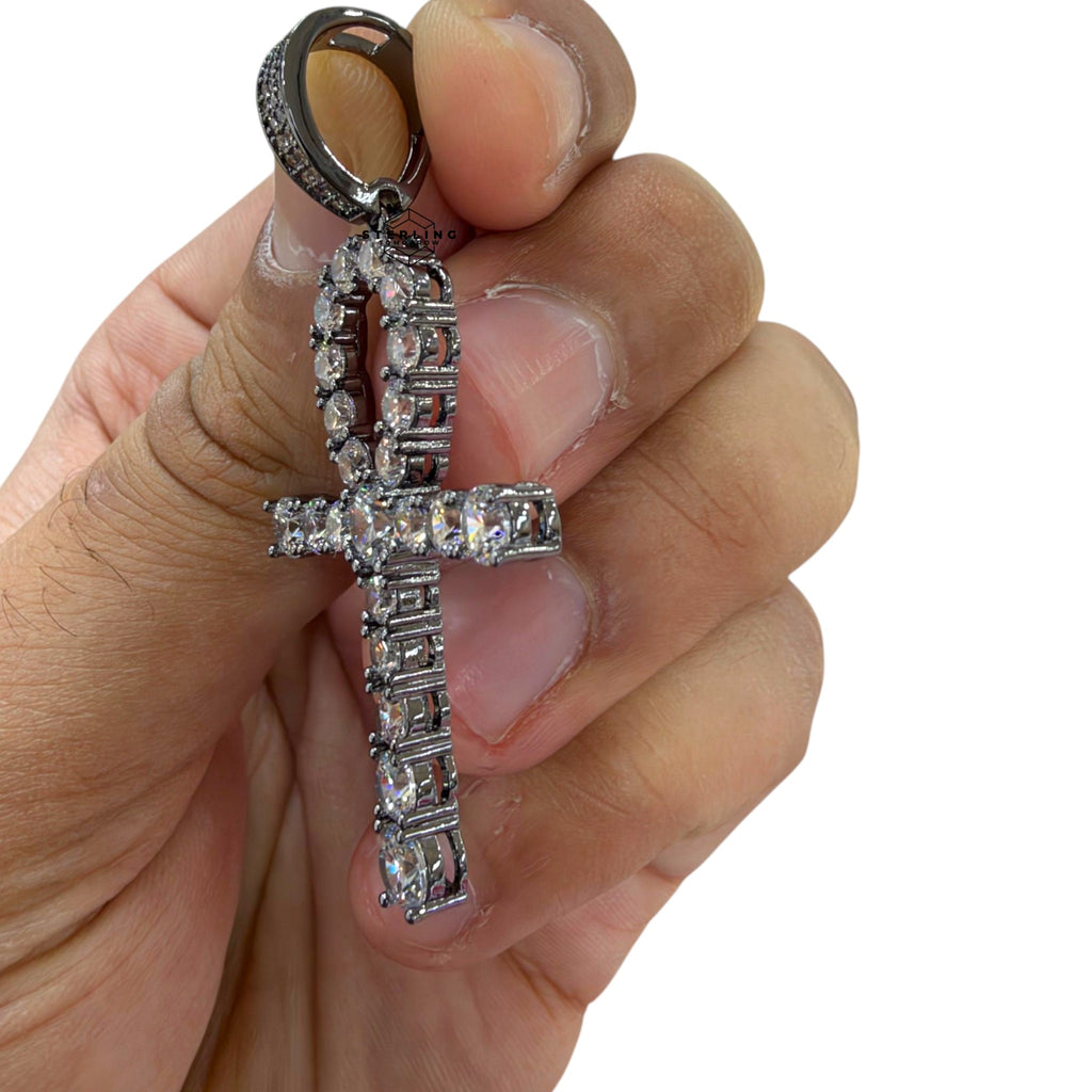 Rhodium Ankh Pendant