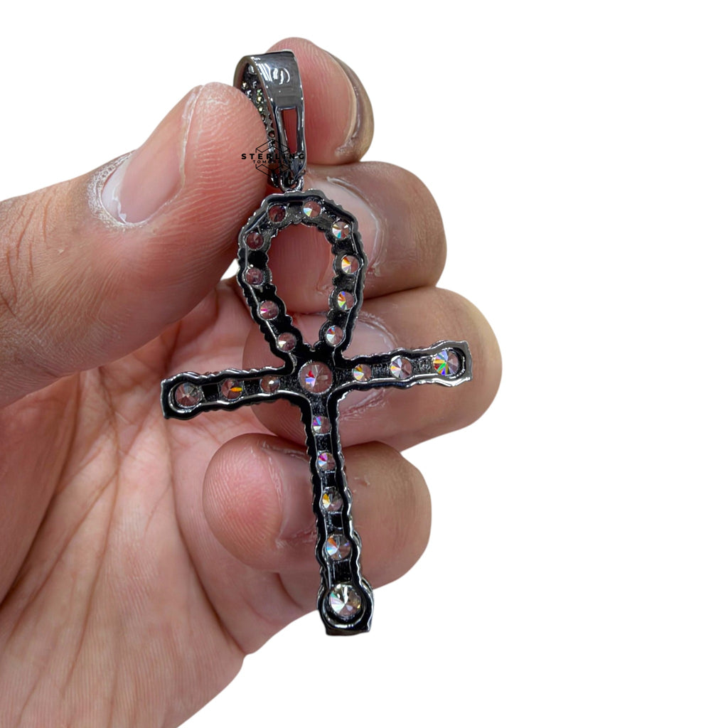 Rhodium Ankh Pendant