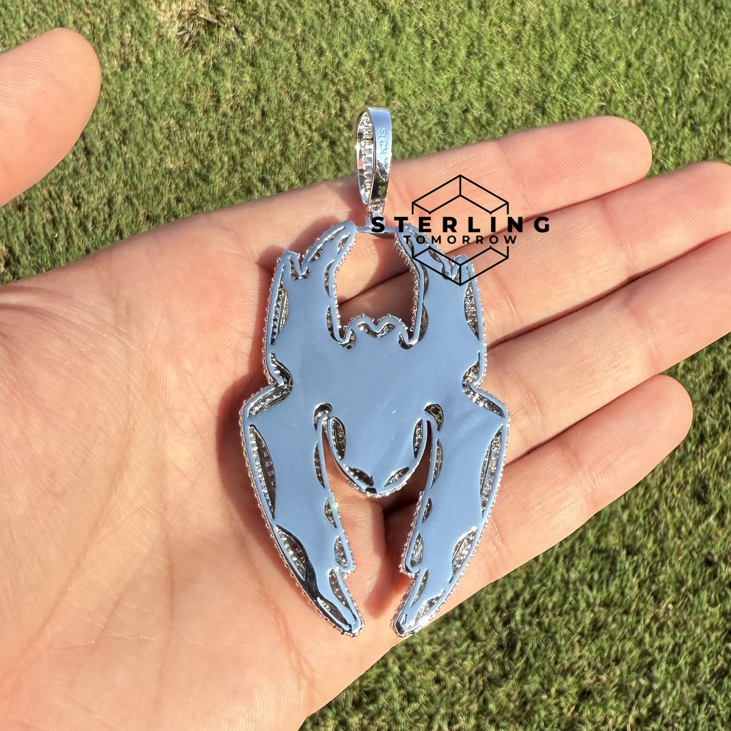 Blue Spider Pendant Iced Out Glow in the Dark