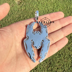 Blue Spider Pendant Iced Out Glow in the Dark