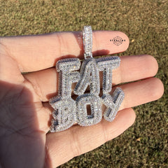 Fatboy Iced Statement Pendant + Steel Rope Chain