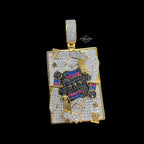 King Playing Card Pendant 14k Gold Finish