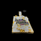 King Playing Card Pendant 14k Gold Finish
