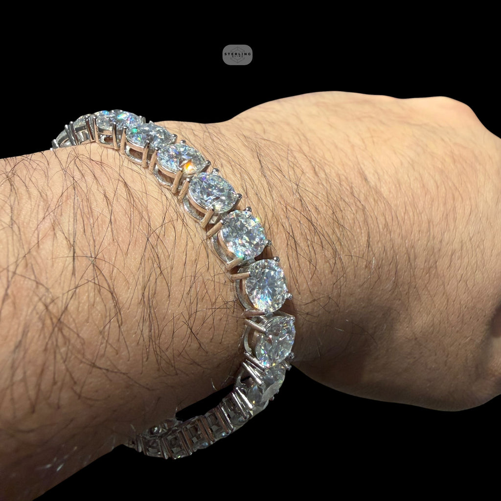 8mm Moissanite Tennis Bracelet 8 Inch
