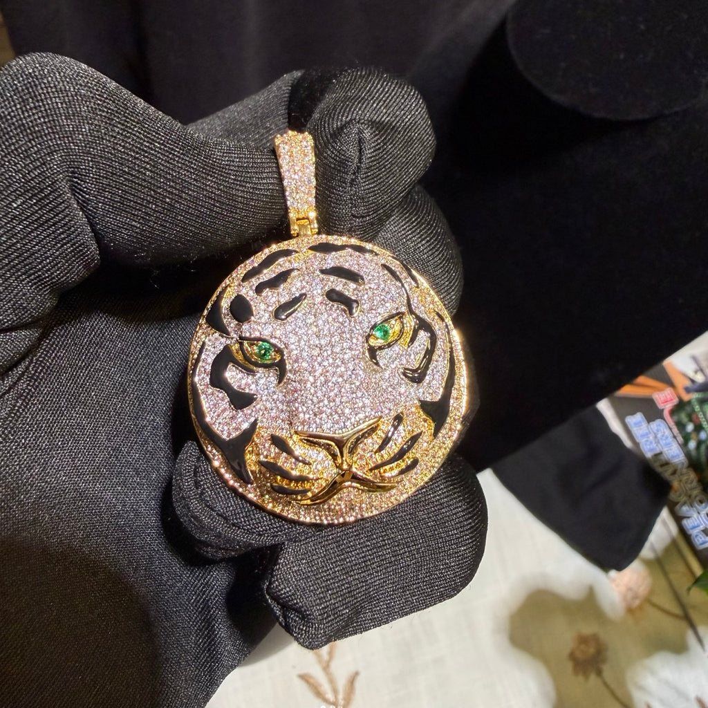 Tiger Head Bling Pendant