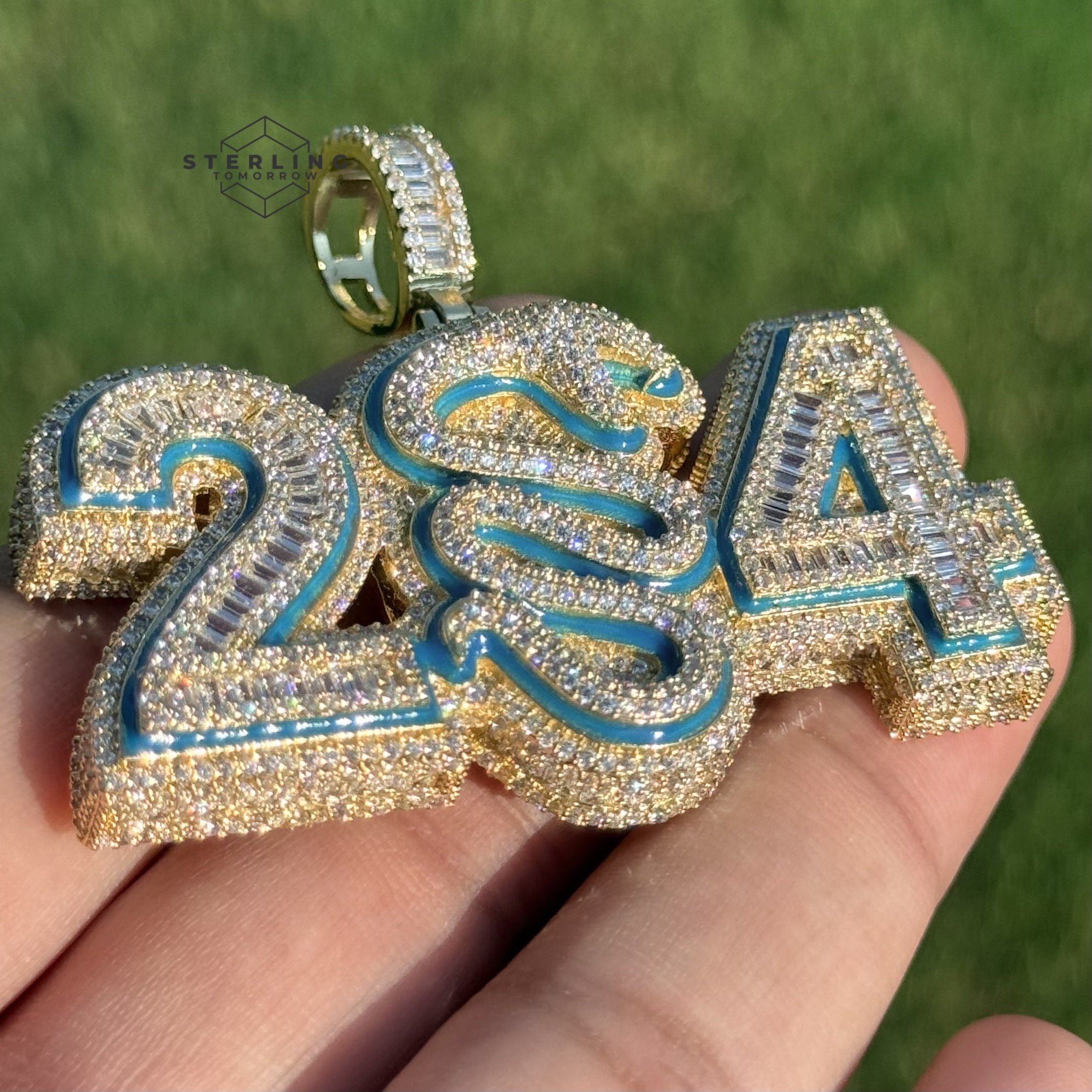 "24" Mamba Custom Baguette Bling Pendant