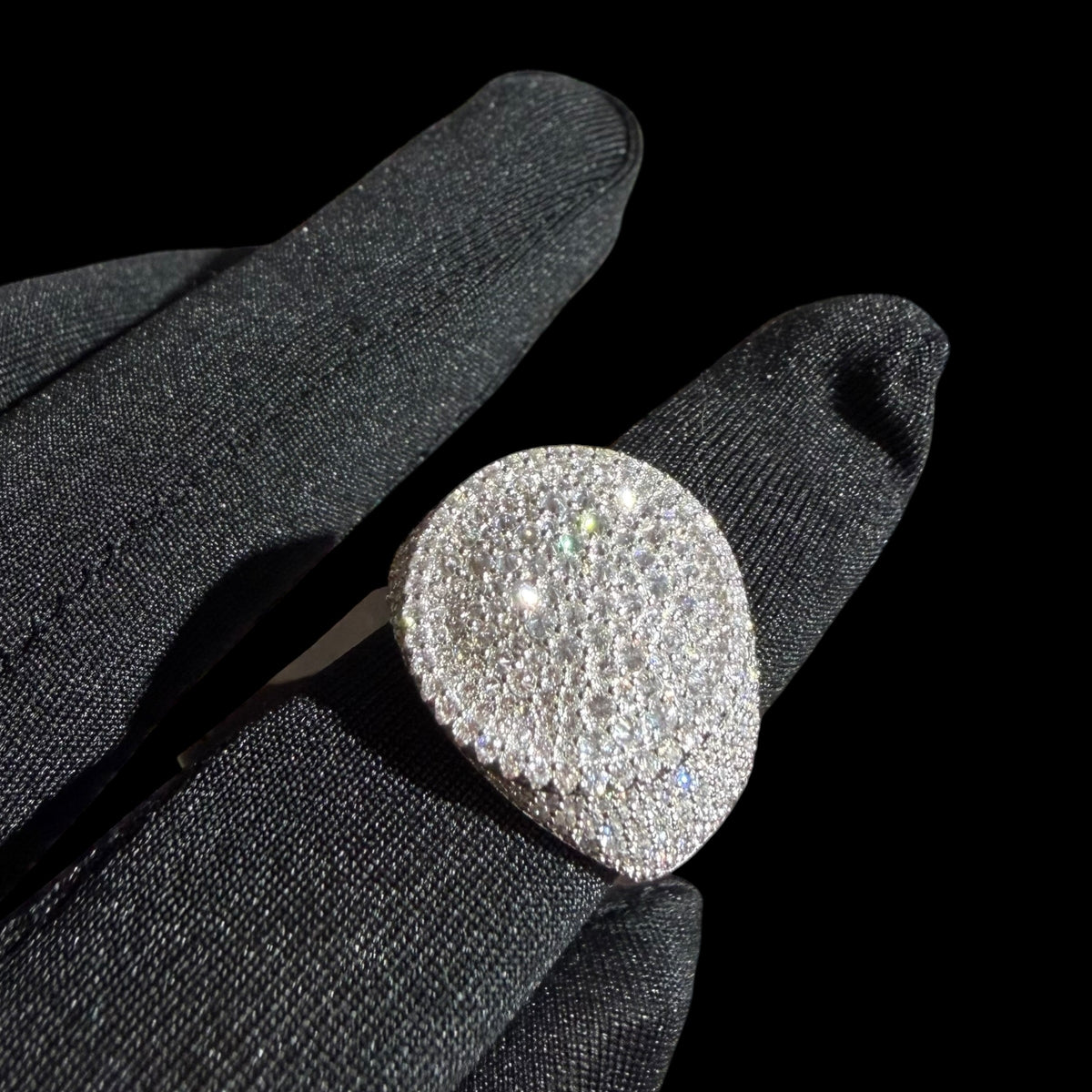 Moissanite Upside Down Pointer Mens Ring