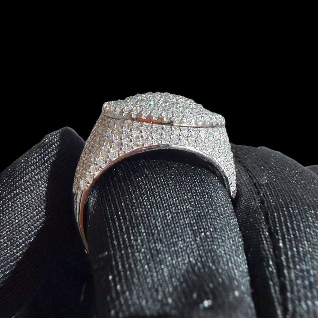Moissanite Upside Down Pointer Mens Ring