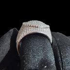Moissanite Upside Down Pointer Mens Ring