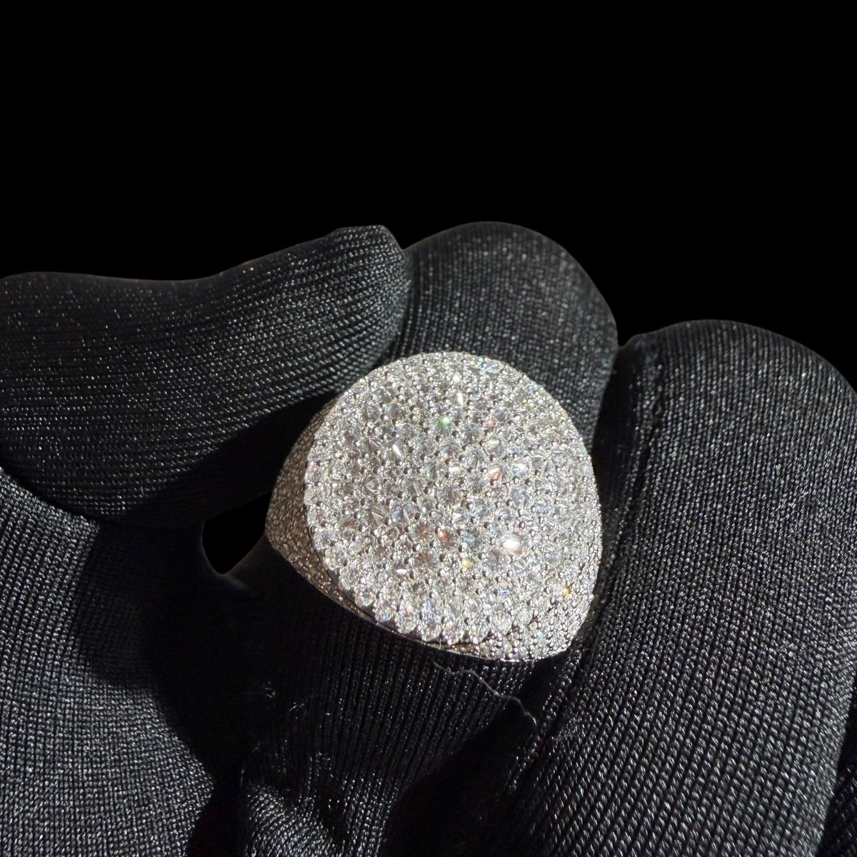 Moissanite Upside Down Pointer Mens Ring