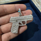 Moissanite Iced Gun Pendant