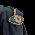 Blue Evil Eye Iced Out Pendant