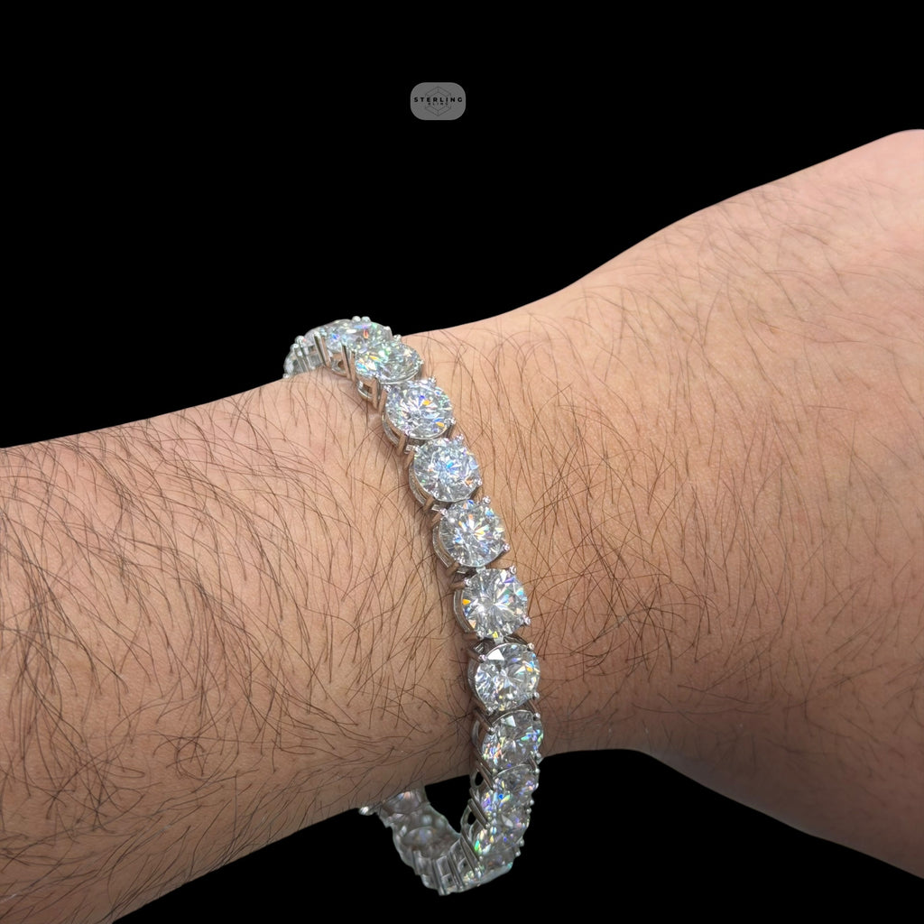 8mm Moissanite Tennis Bracelet 8 Inch