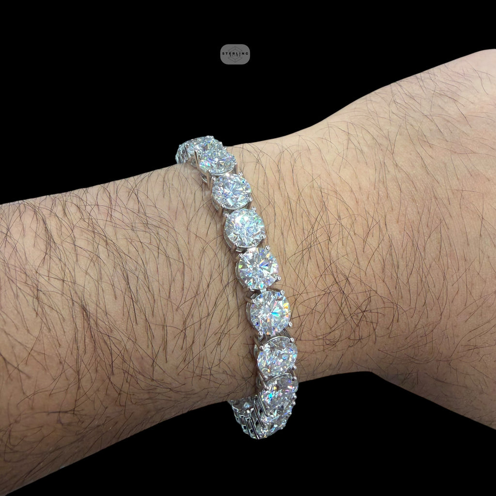 8mm Moissanite Tennis Bracelet 8 Inch