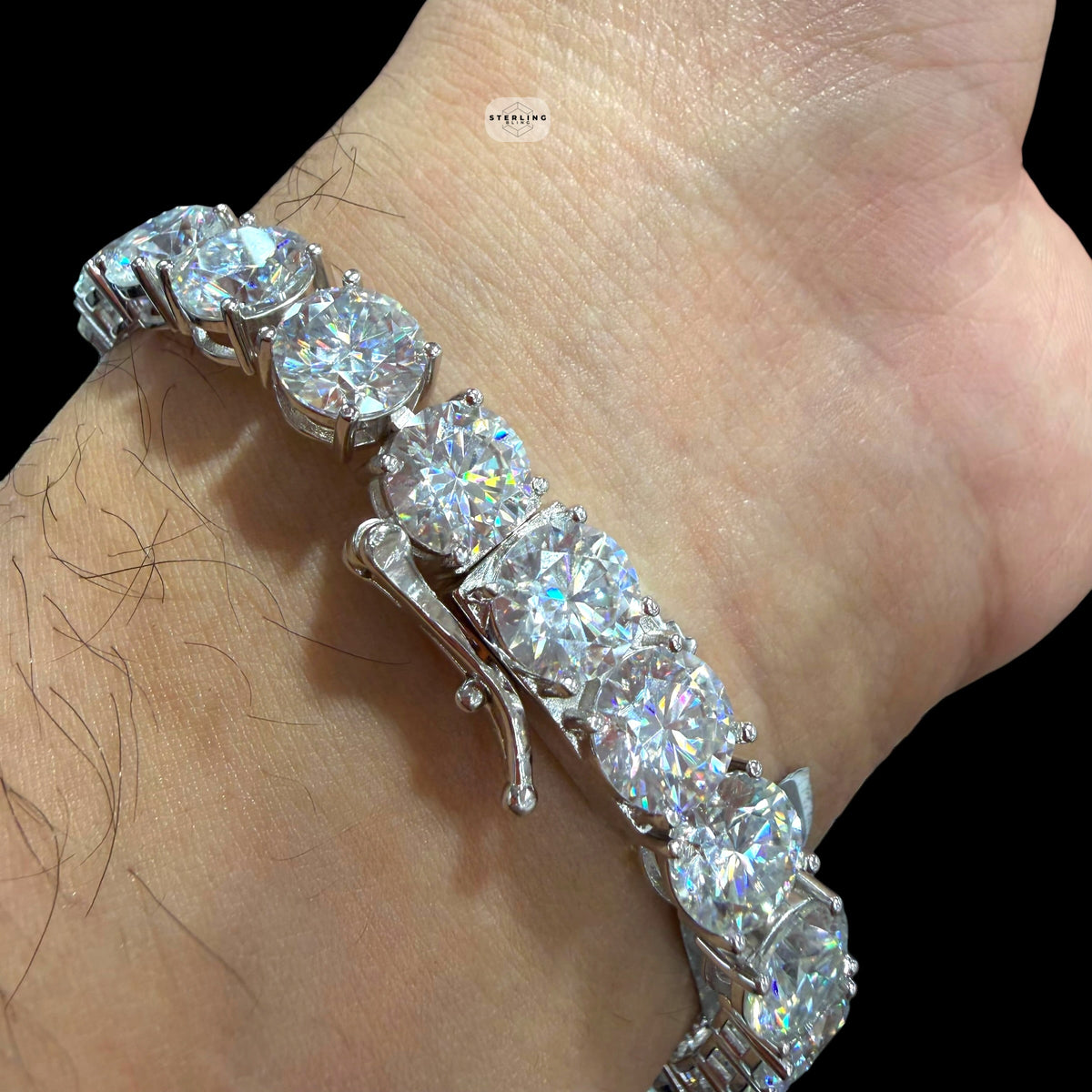 8mm Moissanite Tennis Bracelet 8 Inch