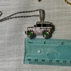 Iced Out Truck Pendant Chain CZ Diamond Hip Hop Necklace Gold or Silver Off Road Car Bling Jewelry