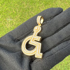 Wheelchair Symbol Iced Out Pendant - Gold Tone