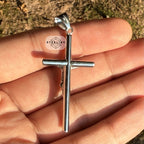 Jesus Crucifix Stainless Steel Silver Tone Pendant